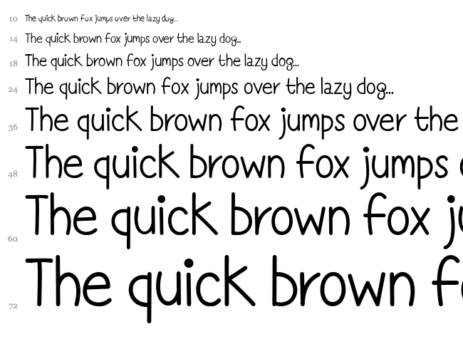 Simply Complicated font waterfall
